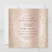 Roos Gold Crystals Stippen Confetti Champaigne Gol Kaart (Voorkant)