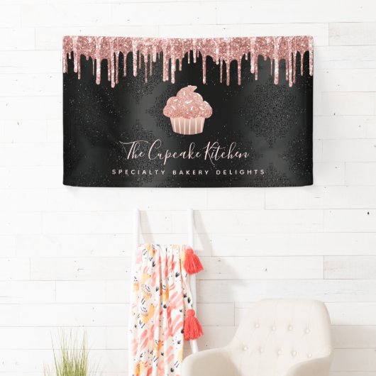Roos Gold Cupcake Glitter Drift Bakery Chef Black Spandoek (Insitu)