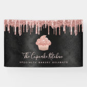 Roos Gold Cupcake Glitter Drift Bakery Chef Black Spandoek (Horizontaal)