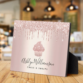 Roos Gold Cupcake Glitter Drift bakkerij Chef Fotoplaat