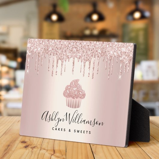 Roos Gold Cupcake Glitter Drift bakkerij Chef Fotoplaat