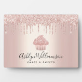 Roos Gold Cupcake Glitter Drift bakkerij Chef Fotoplaat (voorkant)
