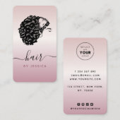 Roos Gold Curly Afro Hair Haarstylist Beauty Salon Visitekaartje (Voorkant / Achterkant)