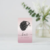 Roos Gold Curly Afro Hair Haarstylist Beauty Salon Visitekaartje (Staand voorkant)