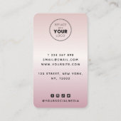 Roos Gold Curly Afro Hair Haarstylist Beauty Salon Visitekaartje (Achterkant)