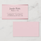 Roos Gold Custom Calligraphed Script-Sjabloon Visitekaartje (Voorkant / Achterkant)
