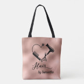 Roos Gold Custom Hair Stylist Salon Tote Bag (Achterkant)