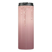 Roos Gold Custom Letter naam Thermische Tumbler Thermosbeker (Achterkant)