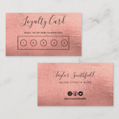 Roos Gold Custom Loyalty Kaart Visitekaartje (Voorkant / Achterkant)