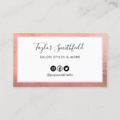 Roos Gold Custom Loyalty Kaart Visitekaartje (Achterkant)