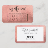 Roos Gold Custom Loyalty Kaart Visitekaartje (Voorkant / Achterkant)