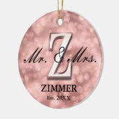 Roos Gold Custom Pas getrouwd Ceramic Ornament (Links)