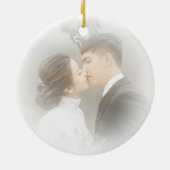 Roos Gold Custom Pas getrouwd Ceramic Ornament (Achterkant)