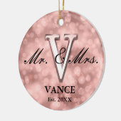 Roos Gold Custom Pas getrouwd Ceramic Ornament (Links)