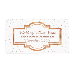 Roos Gold Custom Wedding Mini wijnlabels Etiket