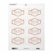  Roos Gold Custom Wedding Mini wijnlabels Etiket (Full Sheet)