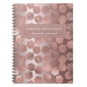 Roos Gold D20-patroon | Meisjesgamer Dice Characte Notitieboek (Voorkant)