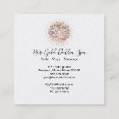 ~ Roos Gold Dahlia Flora Energy Burst AP2 Vierkante Visitekaartje (Achterkant)