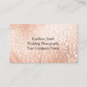 Roos Gold Damask Elegant Feminine Visitekaartje (Voorkant)