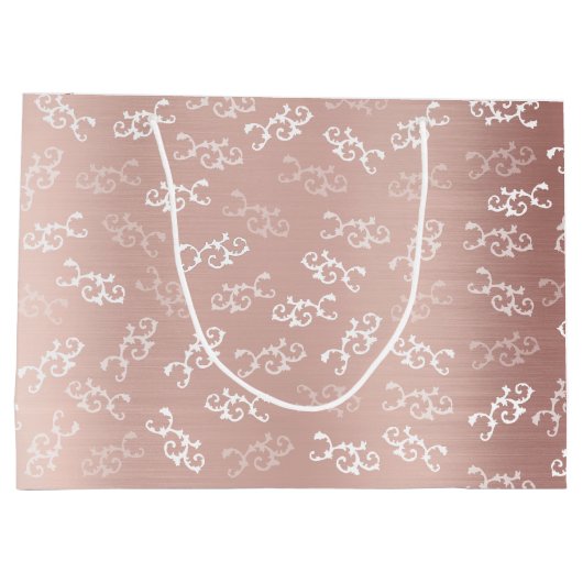  Roos Gold Damask Patroon Groot Cadeauzakje (Achterkant)