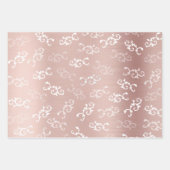  Roos Gold Damask Patroon Inpakpapier Vel (Voorkant 2)