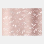  Roos Gold Damask Patroon Inpakpapier Vel (Voorkant)