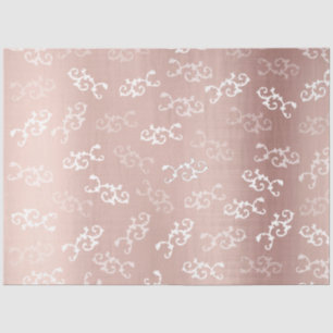  Roos Gold Damask Patroon Tissuepapier