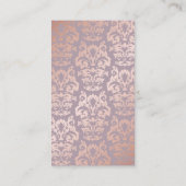Roos Gold Damask Patroon Visitekaartje (Achterkant)