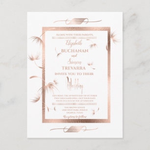 Roos Gold Dandelion Fluff Simple en Elegant Briefkaart