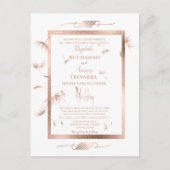 Roos Gold Dandelion Fluff Simple en Elegant Briefkaart (Voorkant)