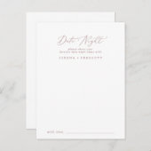 Roos Gold Date Night Idee Kaarten (Voorkant / Achterkant)