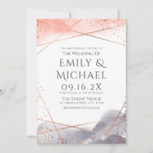 Roos Gold Dawn Waterverf Geometric Modern Wedding