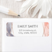 Roos Gold Dawn Waterverf Geometrisch retouradres Etiket (Insitu)