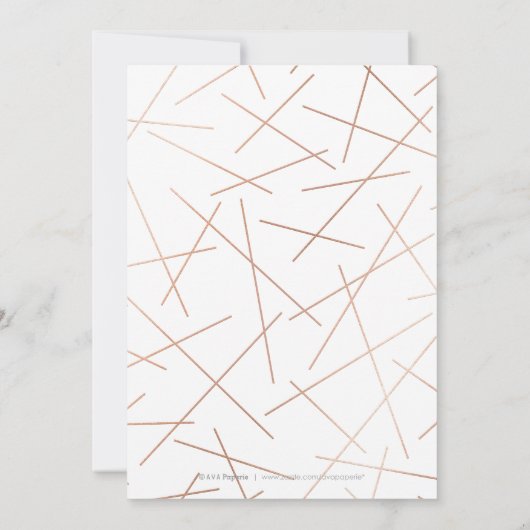 Roos Gold Dawn Waterverf Geometrisch Verjaardagsfe Kaart (Achterkant)