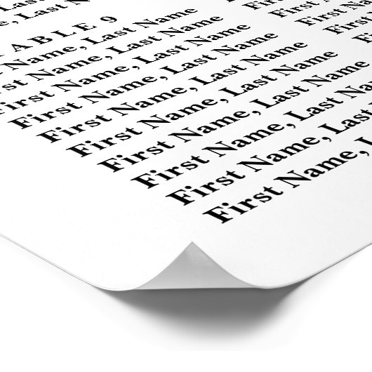 Roos Gold Delicate Wedding Seating Chart Poster (Hoek)