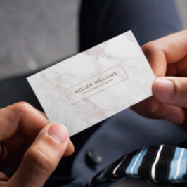 Roos-Gold Deluxe Faux Marble Stone Visitekaartje