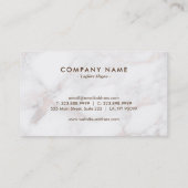 Roos-Gold Deluxe Faux Marble Stone Visitekaartje (Achterkant)