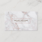 Roos-Gold Deluxe Faux Marble Stone Visitekaartje (Voorkant)