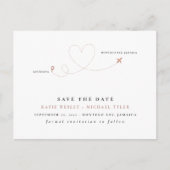 Roos Gold Destination Wedding Sla de datum op Aankondigingskaart (Voorkant)