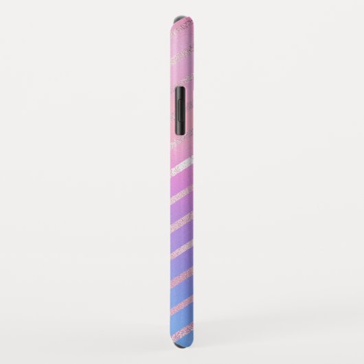 Roos Gold Diagonal Stripes Pattern Case-Mate iPhone Case (Achterkant/rechts)