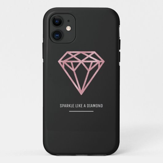 Roos Gold Diamond Case-Mate iPhone Case (Achterkant)