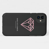 Roos Gold Diamond Case-Mate iPhone Case (Achterkant (horizontaal))
