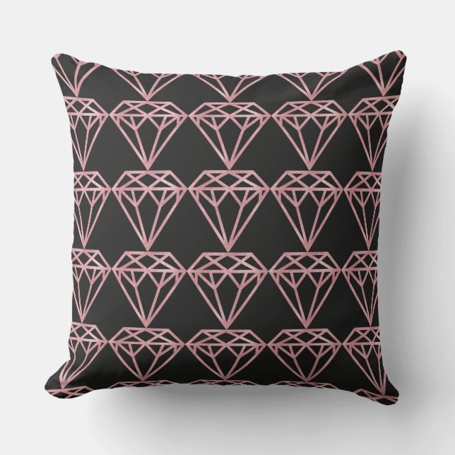 Roos Gold Diamond Kussen (Voorkant)