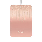 Roos Gold Diamond Look Monogram Luchtverfrisser (Achterkant)