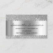 Roos Gold Diamond Metal Elegant FauxGlitter Visitekaartje (Achterkant)