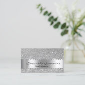 Roos Gold Diamond Metal Elegant FauxGlitter Visitekaartje (Staand voorkant)