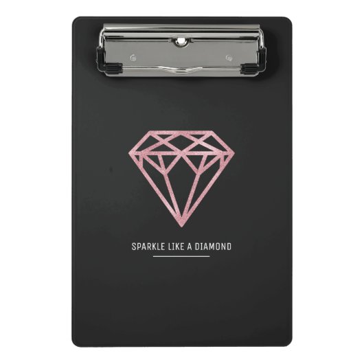 Roos Gold Diamond Mini Klembord (Voorkant)