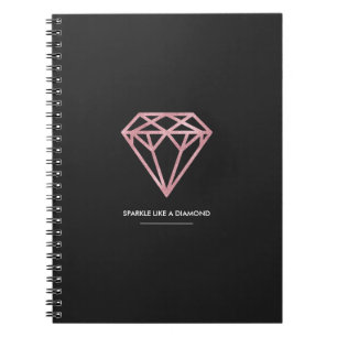 Roos Gold Diamond Notitieboek