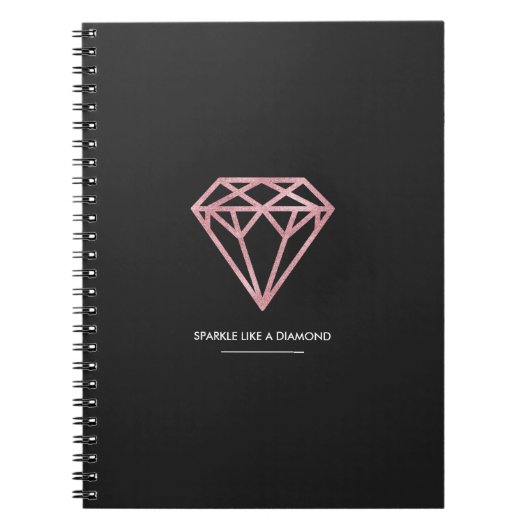 Roos Gold Diamond Notitieboek (Voorkant)