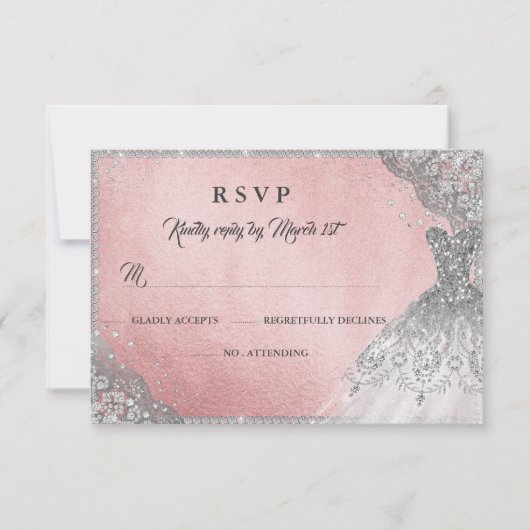 Roos Gold Diamond Sparkle Gown RSVP (Voorkant)